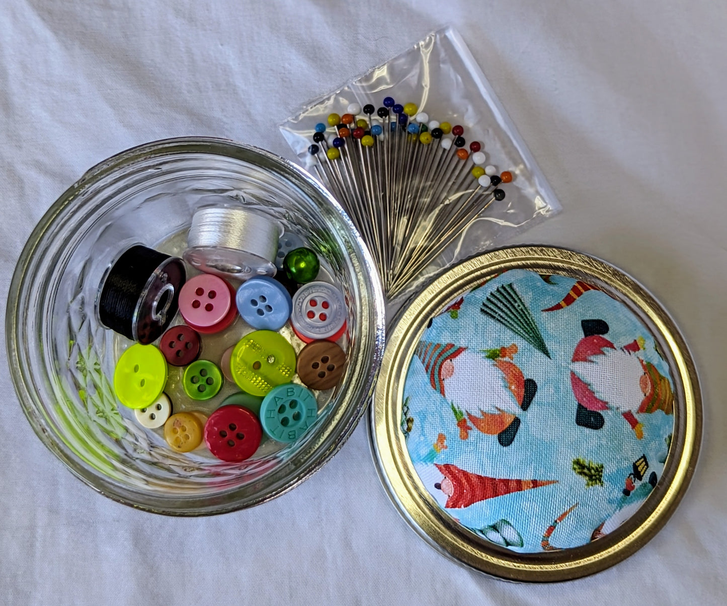 Pin Cushion Jar