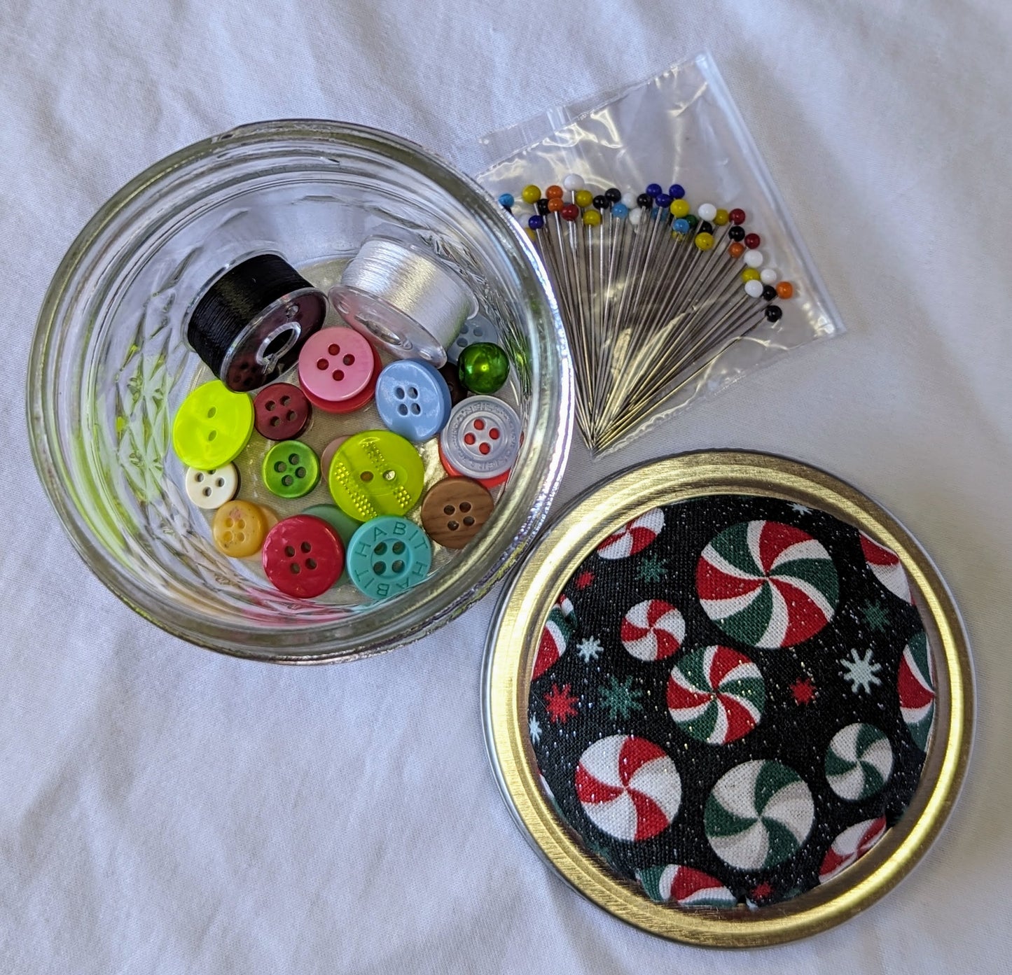 Pin Cushion Jar