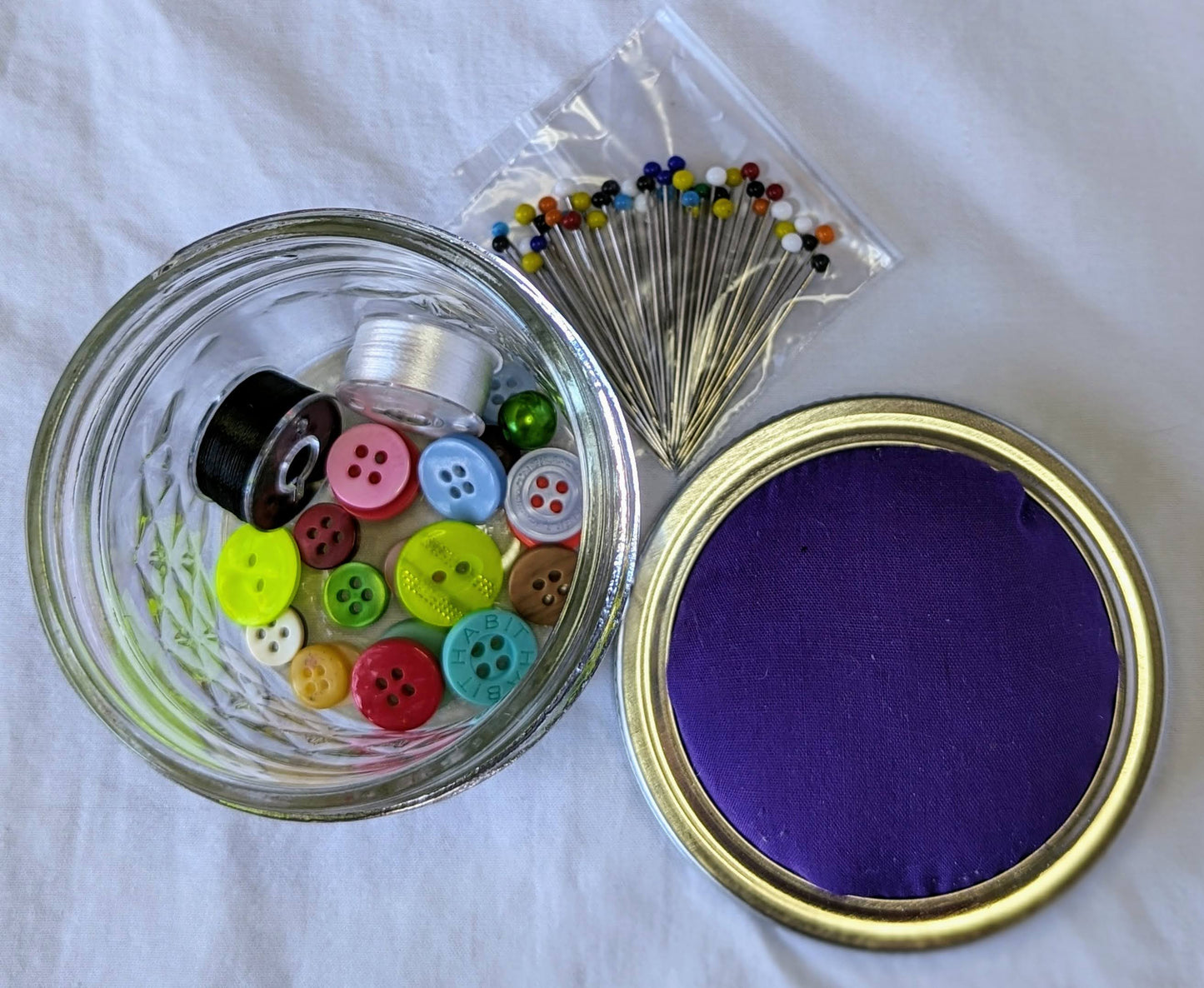 Pin Cushion Jar