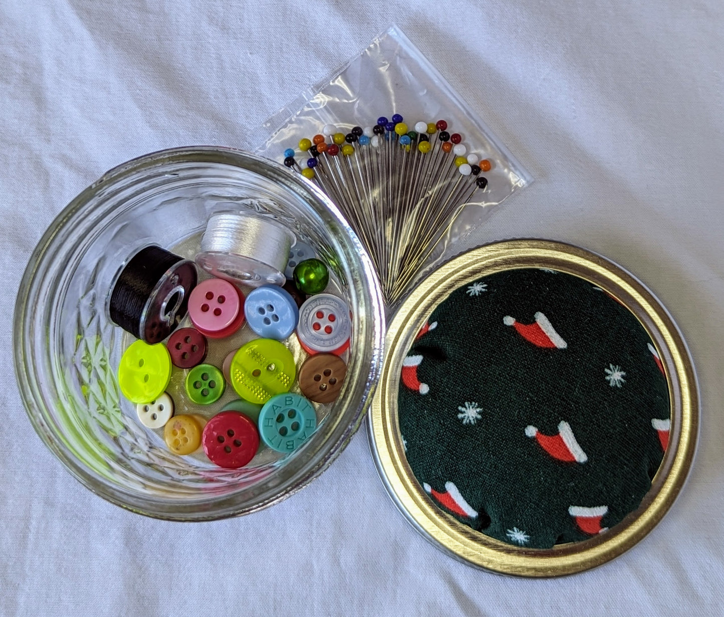 Pin Cushion Jar