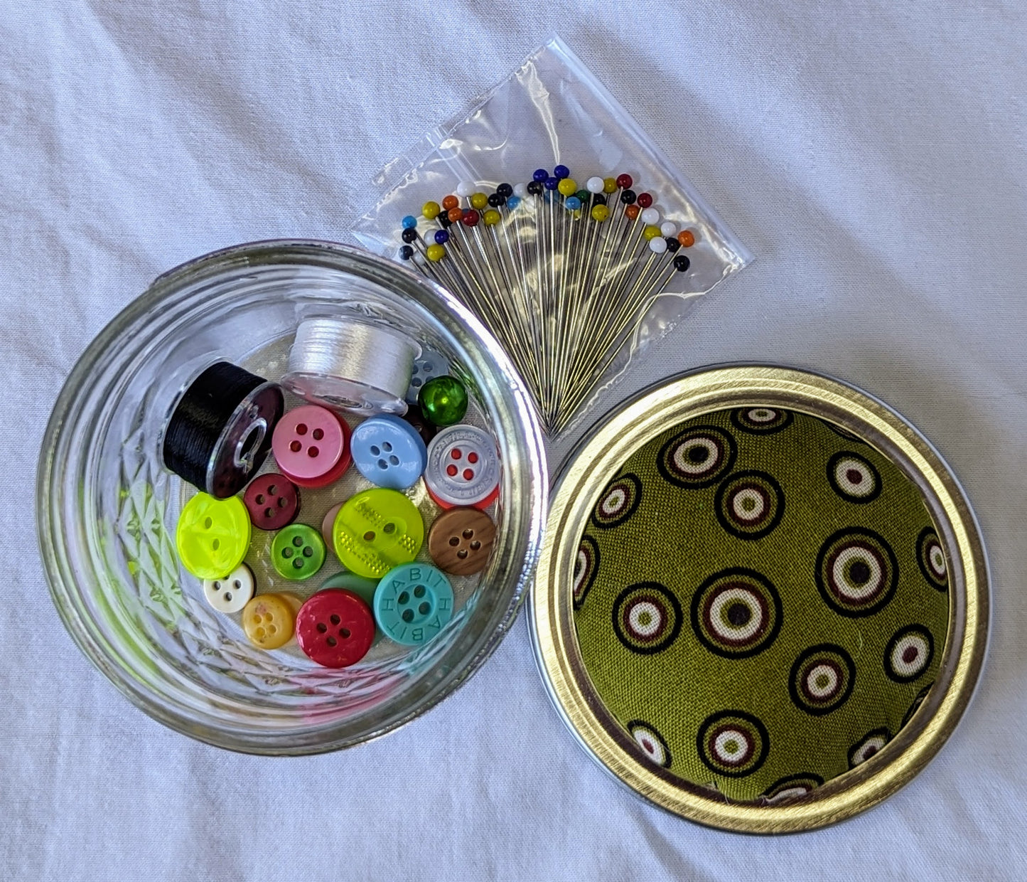 Pin Cushion Jar