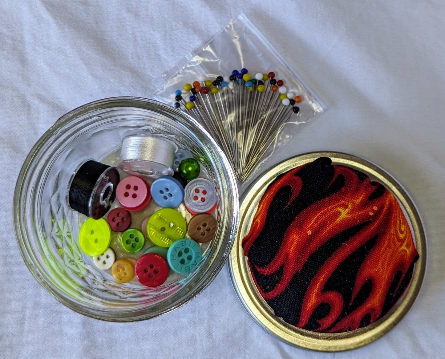 Pin Cushion Jar