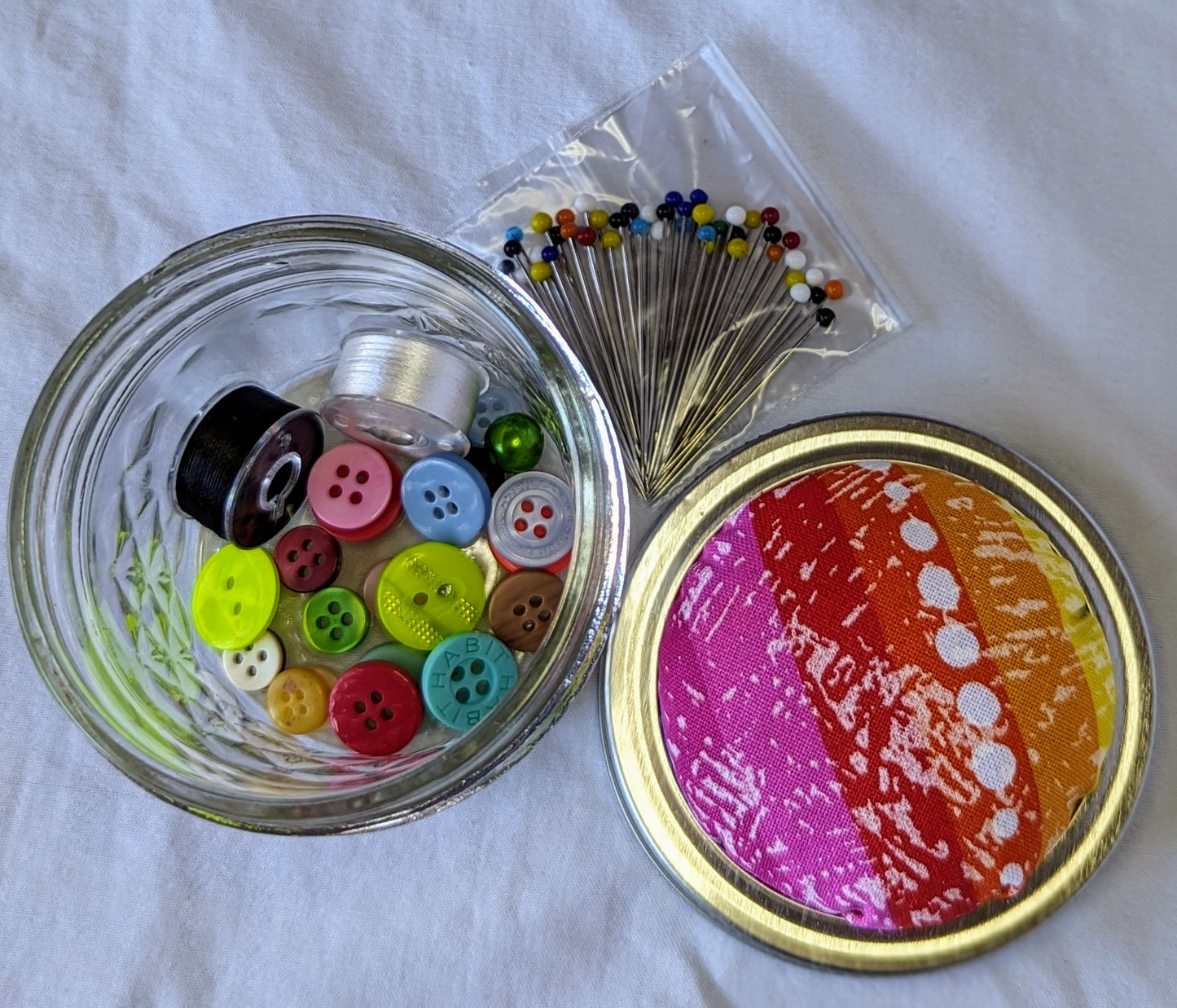 Pin Cushion Jar