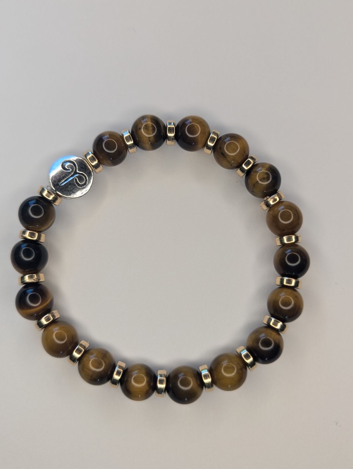 Natural stone and crystal bracelet